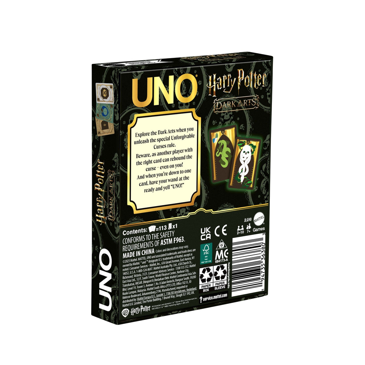UNO Harry Potter Fandom Dark Arts