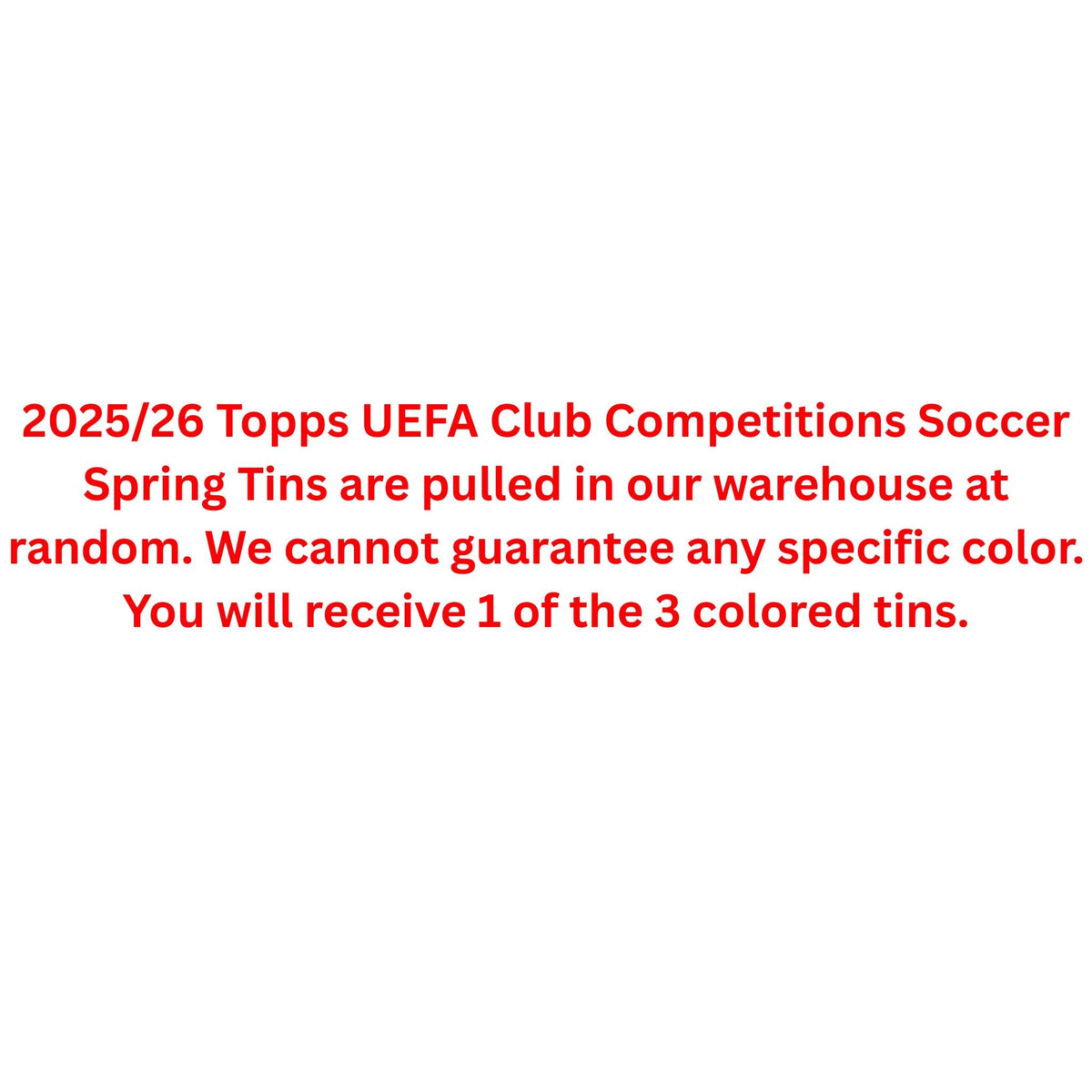 2025/26 Topps UEFA Club Competitions Soccer Spring Tin