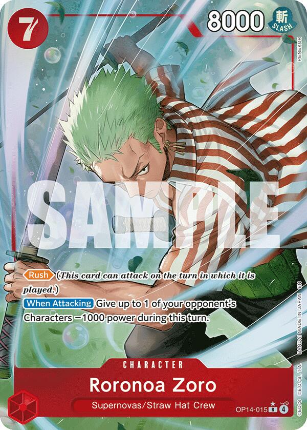 Roronoa Zoro - OP14-015 (Alternate Art) - OP14-015