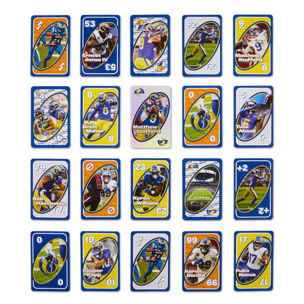 UNO Fandom NFL Los Angeles Rams Game Deck