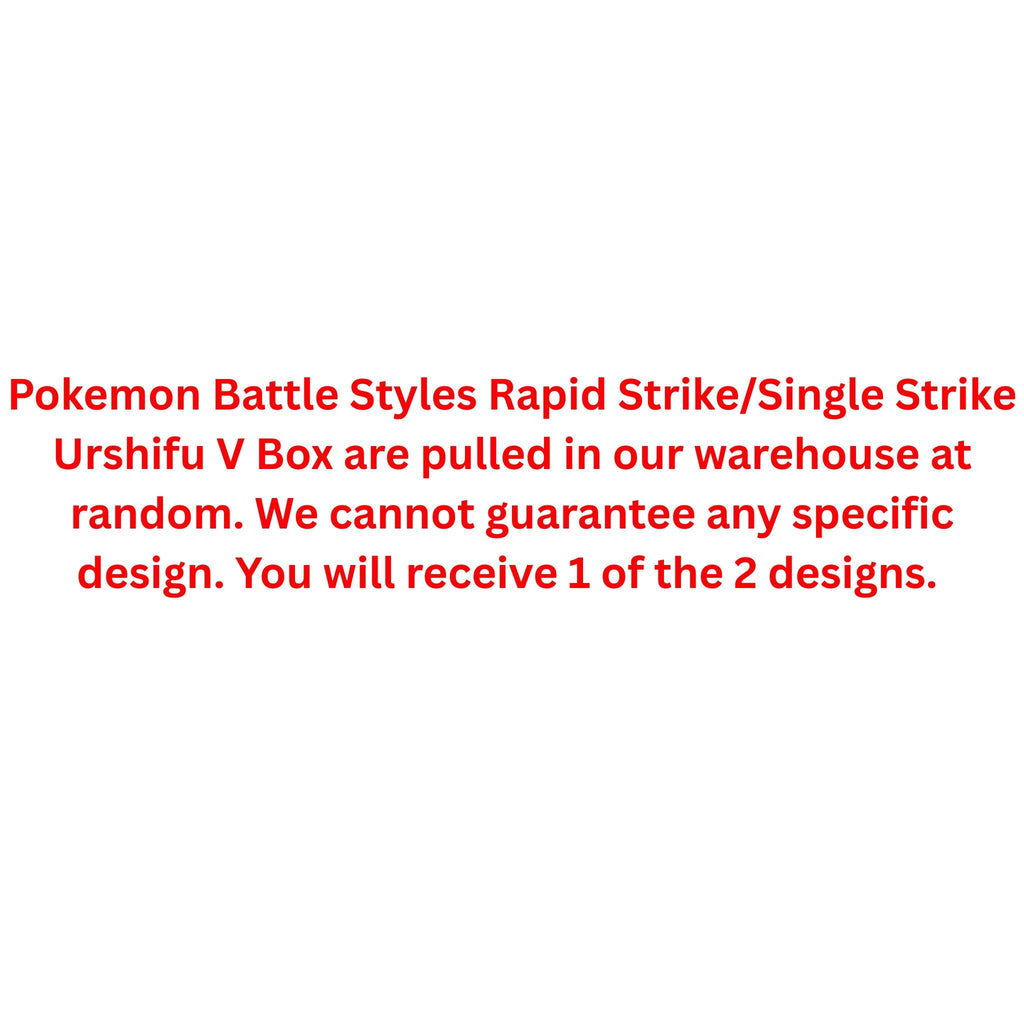 Pokemon Sword & Shield Battle Styles Rapid Strike/Single Strike Urshifu V Box