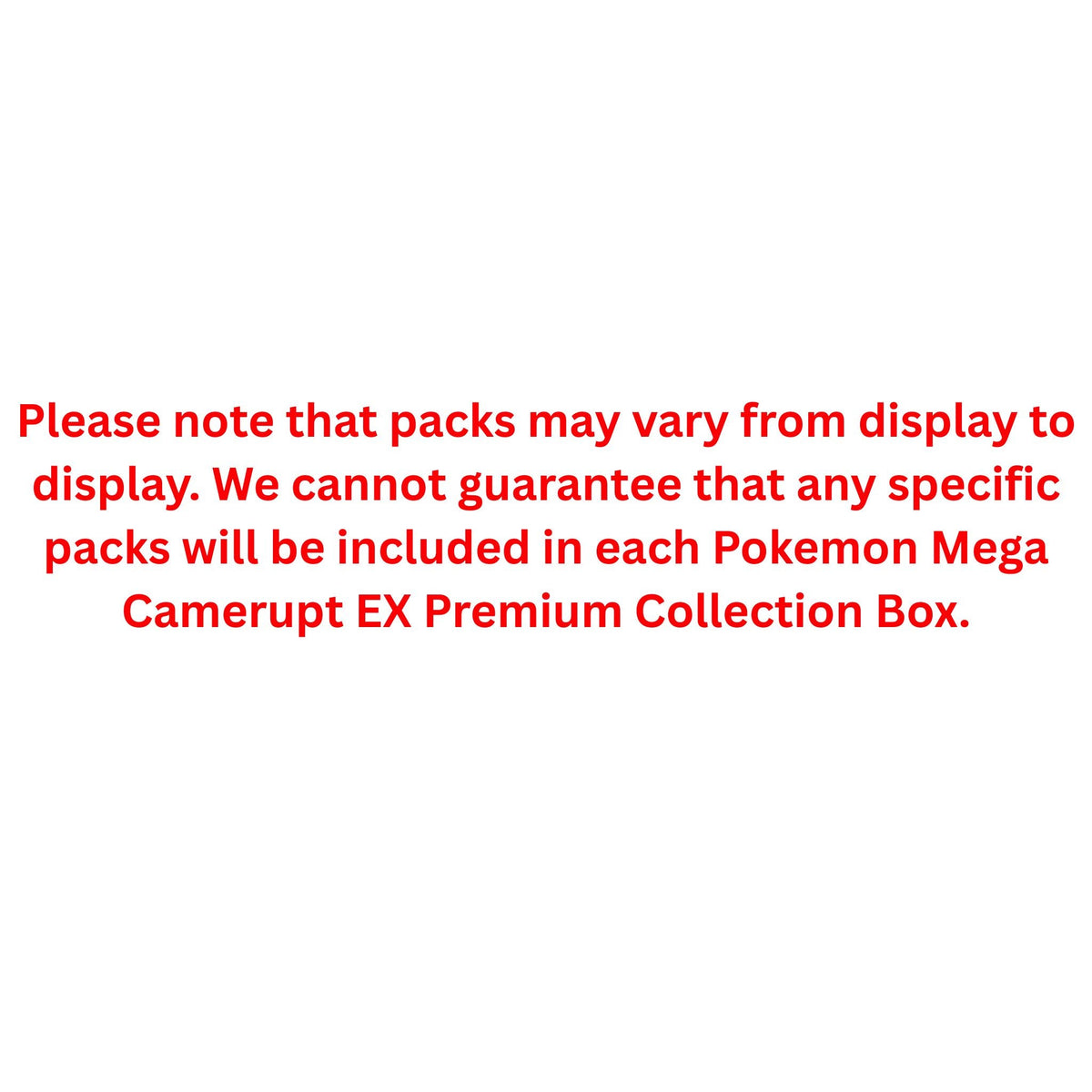 Pokemon Mega Camerupt Ex Premium Collection Box