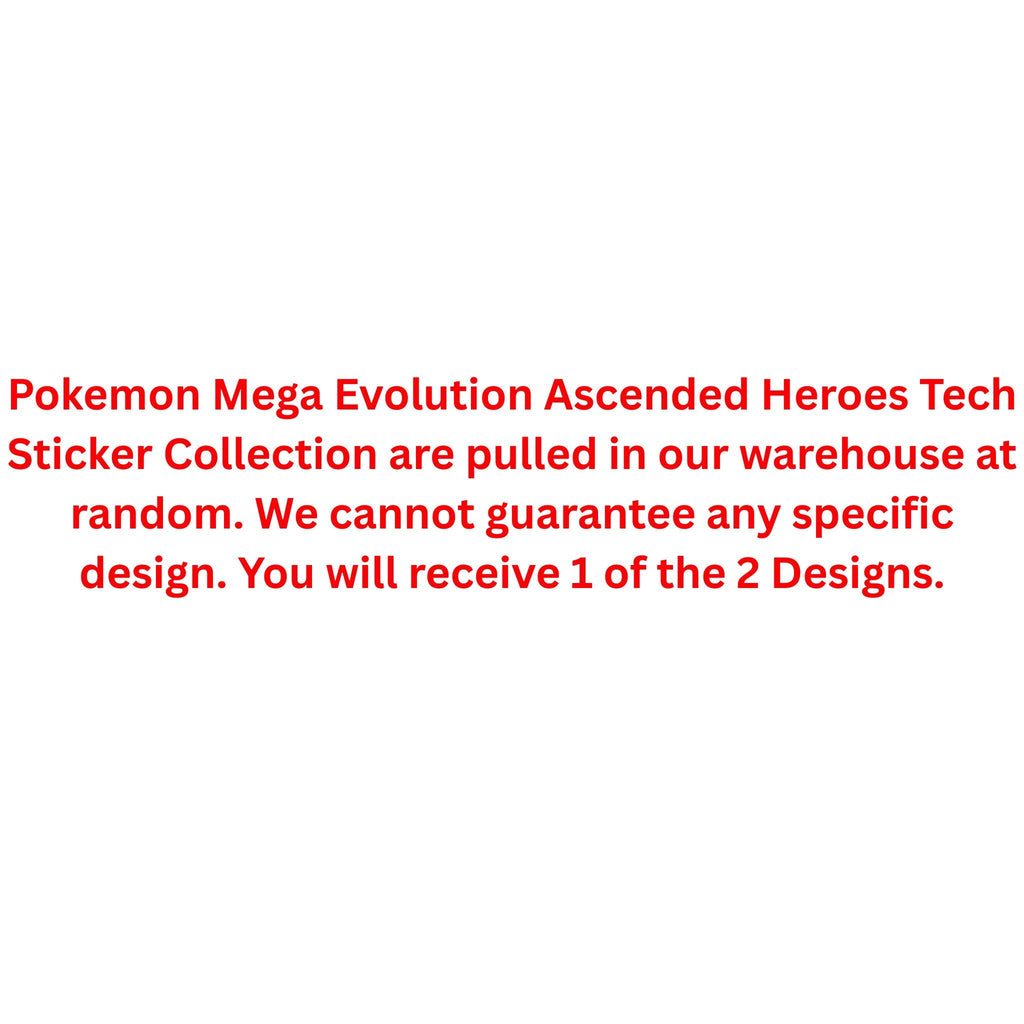 Pokemon Mega Evolution Ascended Heroes Tech Sticker Collection