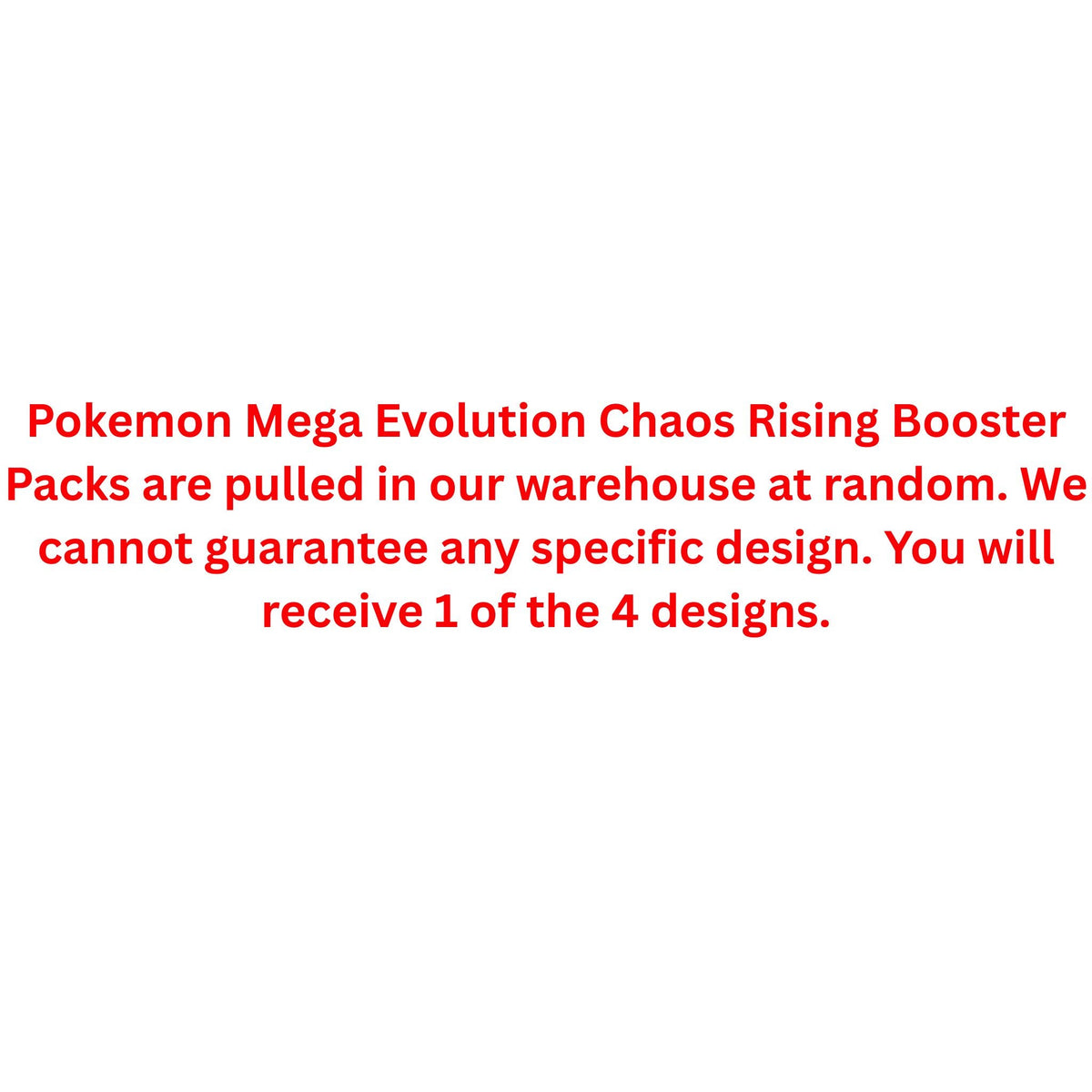 Pokemon Mega Evolution Chaos Rising Booster Pack