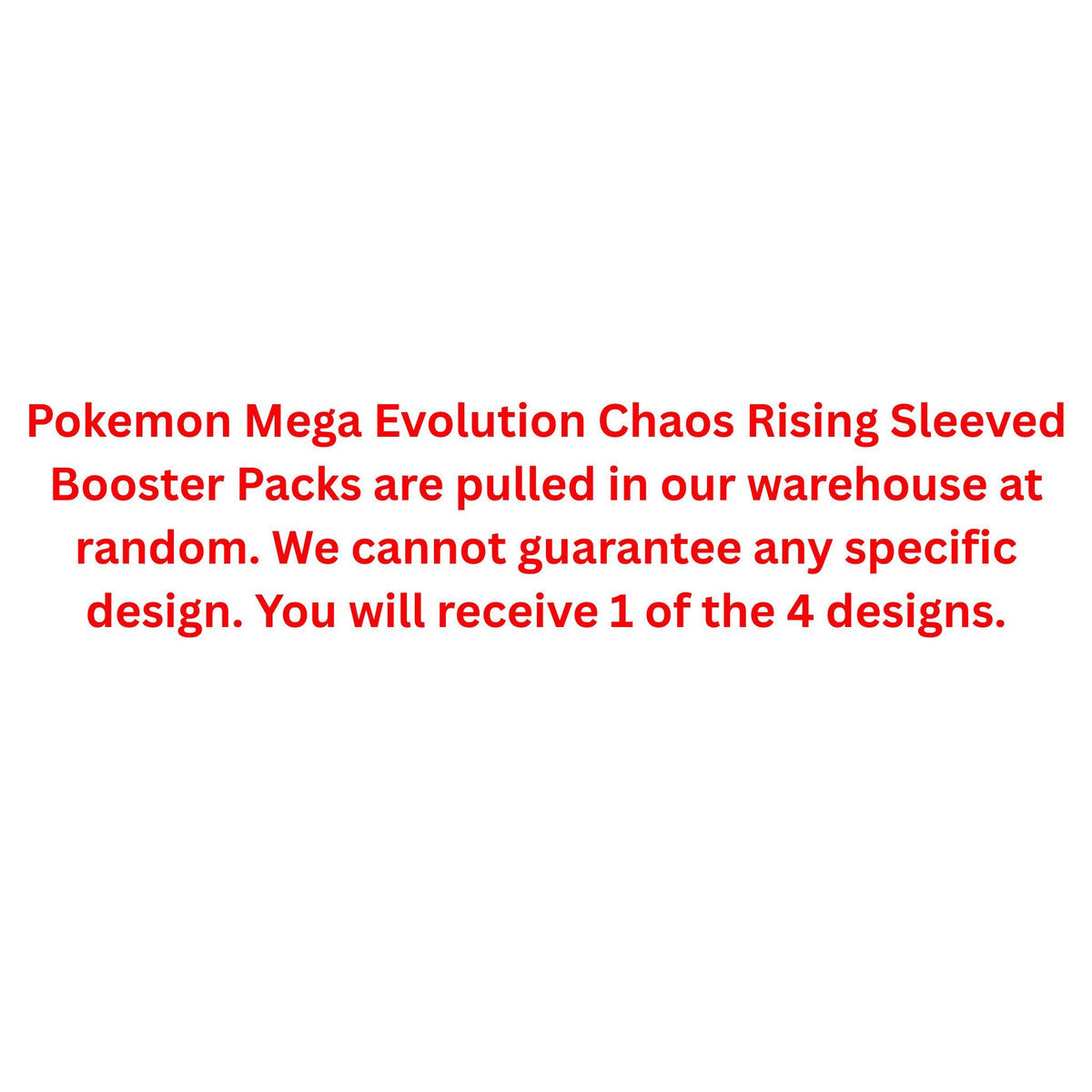 Pokemon Mega Evolution Chaos Rising Sleeved Booster Pack