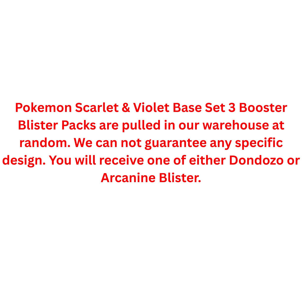 Pokemon Scarlet & Violet Base Set 3 Booster Blister Pack