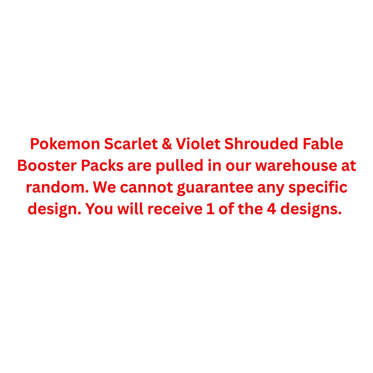 Pokemon Scarlet & Violet Shrouded Fable Booster Pack
