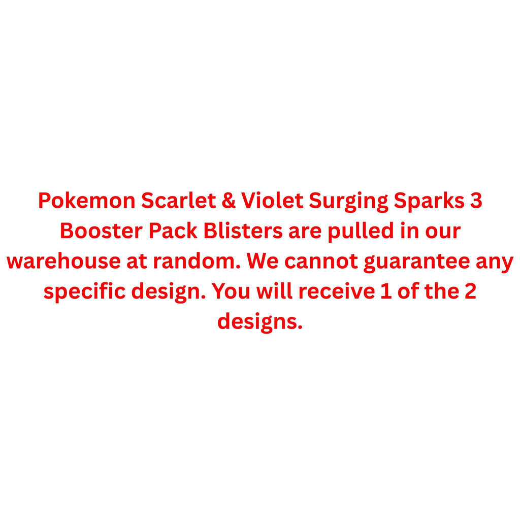 Pokemon Scarlet & Violet Surging Sparks 3 Booster Pack Blister