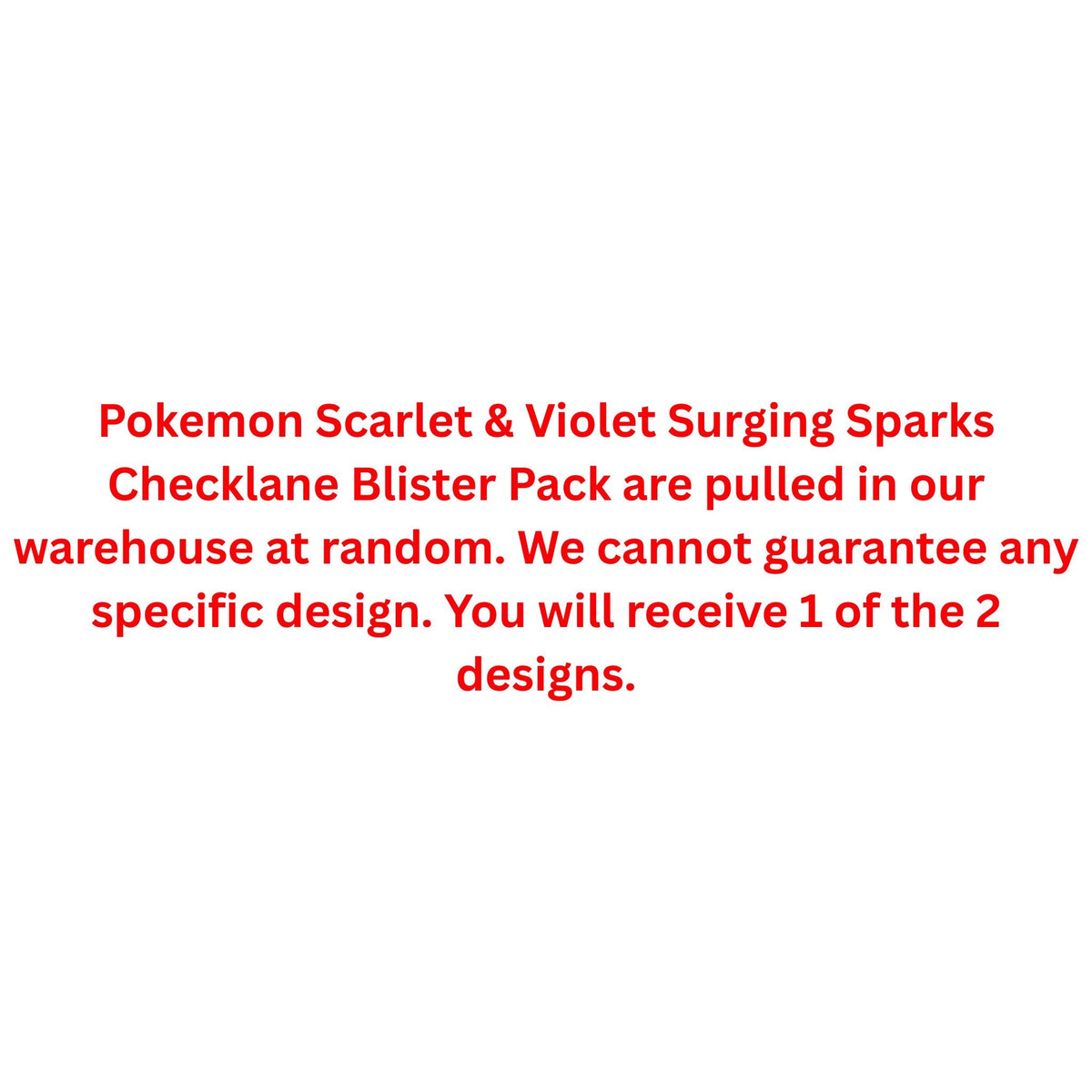 Pokemon Scarlet & Violet Surging Sparks Checklane Blister Pack