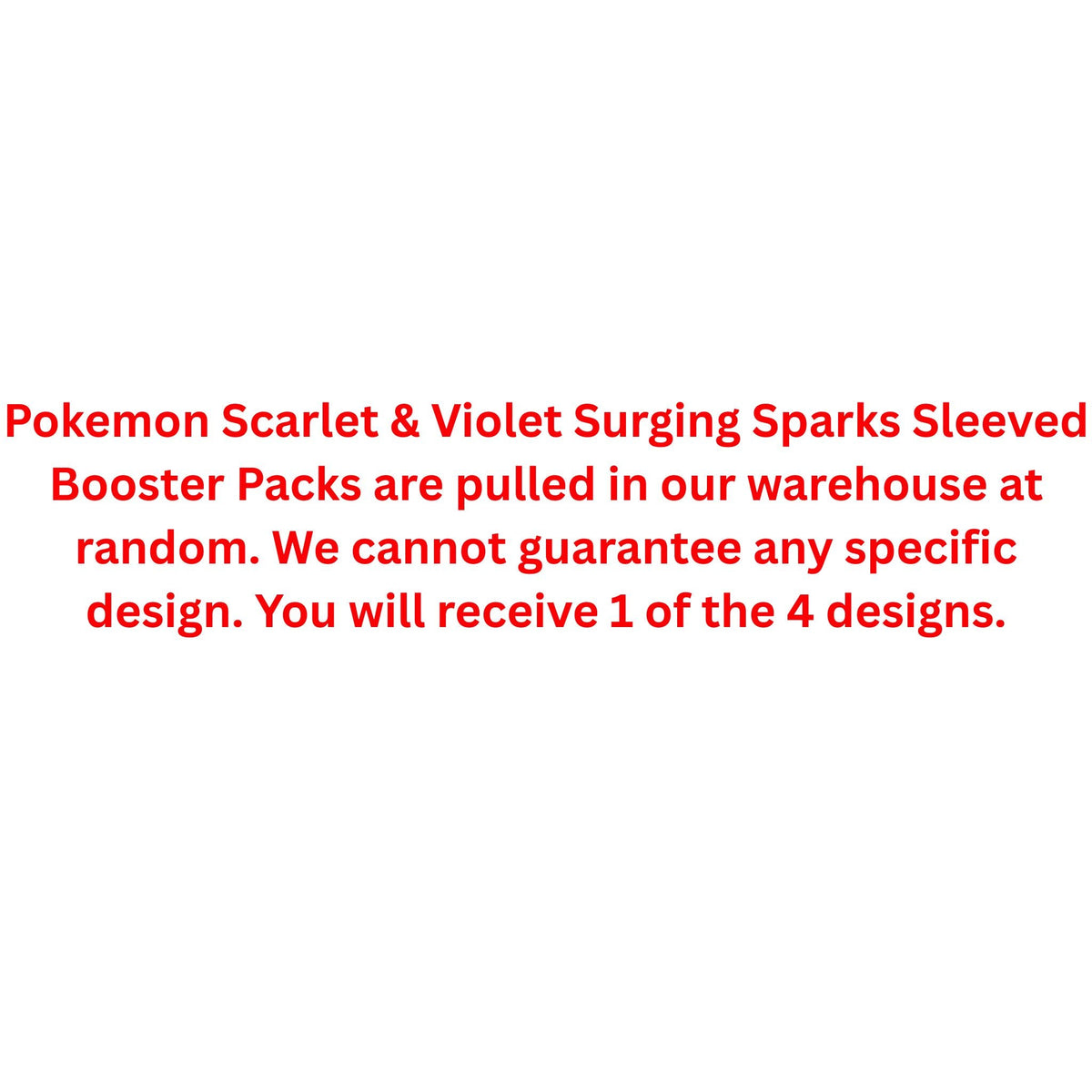 Pokemon Scarlet & Violet Surging Sparks Sleeved Booster Pack