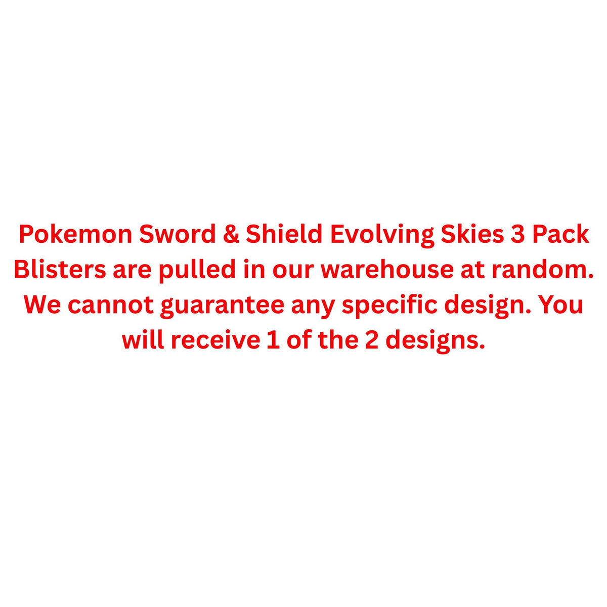 Pokemon Sword & Shield Evolving Skies 3 Pack Blister
