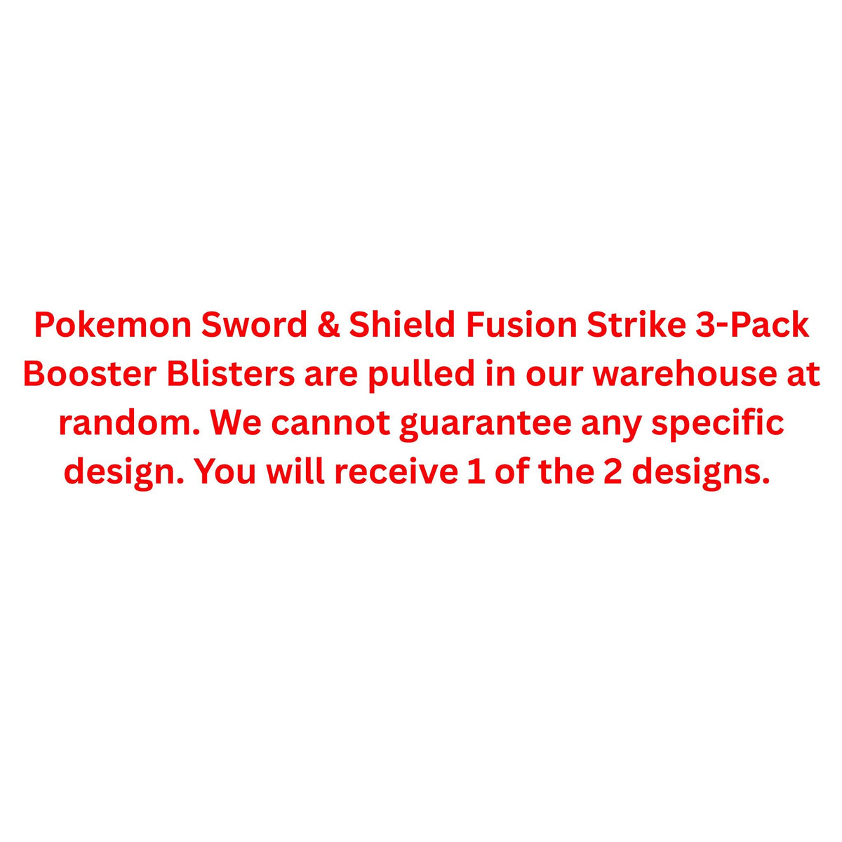 Pokemon Sword & Shield Fusion Strike 3-Pack Booster Blister